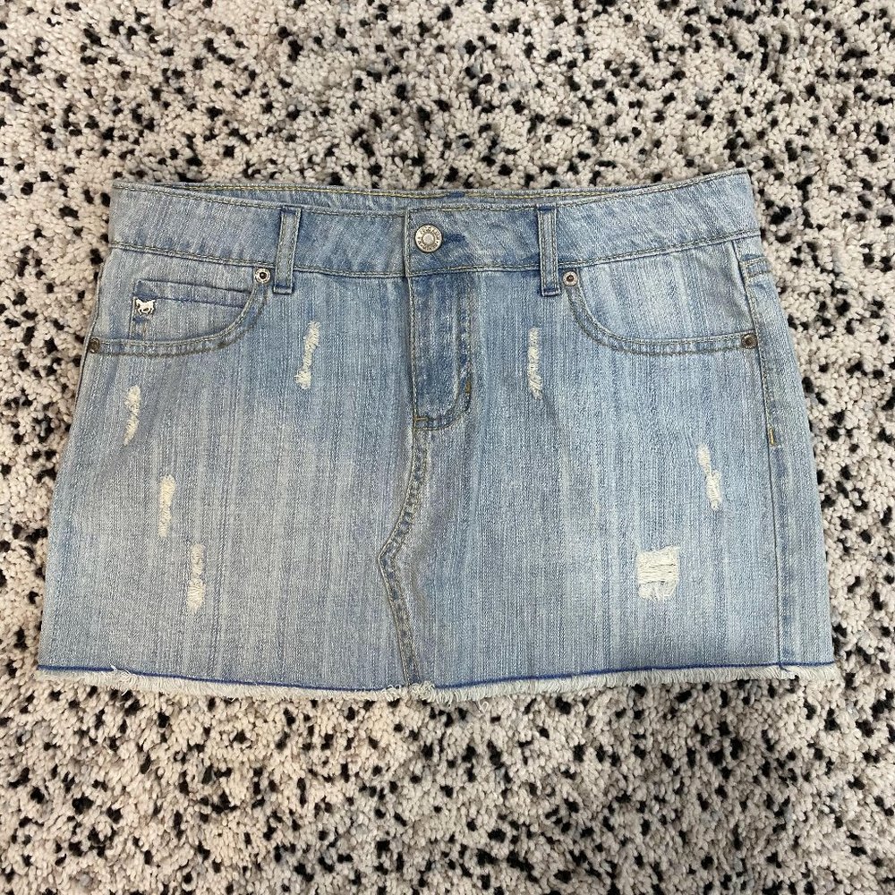 US Polo Assn Light Wash Denim Mini Skirt Size 9/10